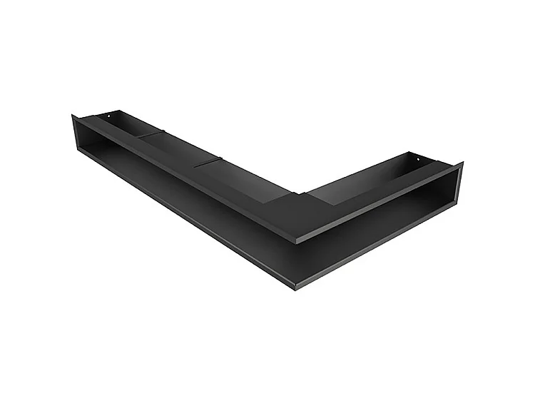 Grille d'aération d'angle pour cheminée 95x800x450 - Loft Angle gauche noir