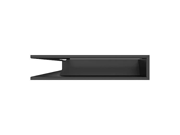 Grille d'aération d'angle pour cheminée 95x800x450 - Loft Angle gauche noir