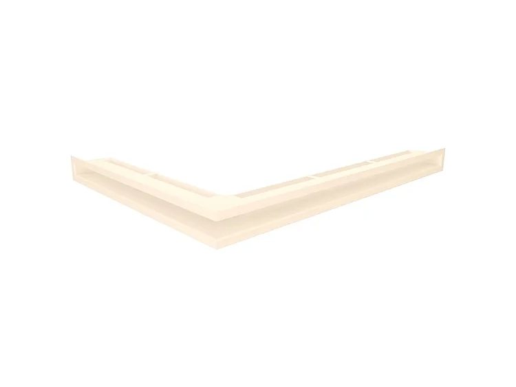 Grille d'aération d'angle pour cheminée 60x800x600 - Loft Angle droit crème