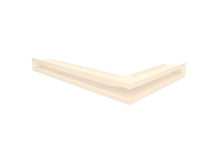 Grille d'aération d'angle pour cheminée 60x600x400 - Loft Angle gauche crème