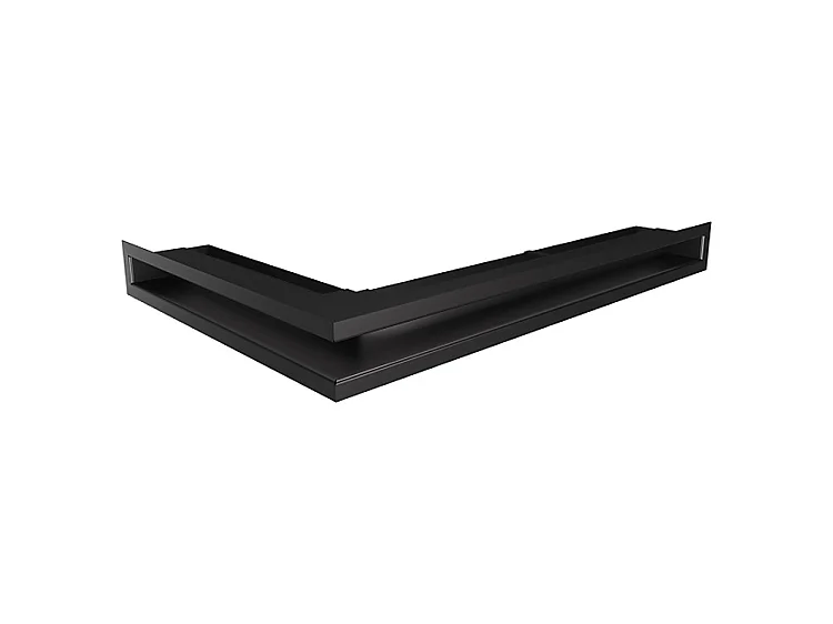 Grille d'aération d'angle pour cheminée 60x600x400- Loft Angle droit noir