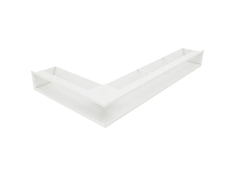 Grille d'aération d'angle pour cheminée 95x800x450 - Loft Angle droit blanc
