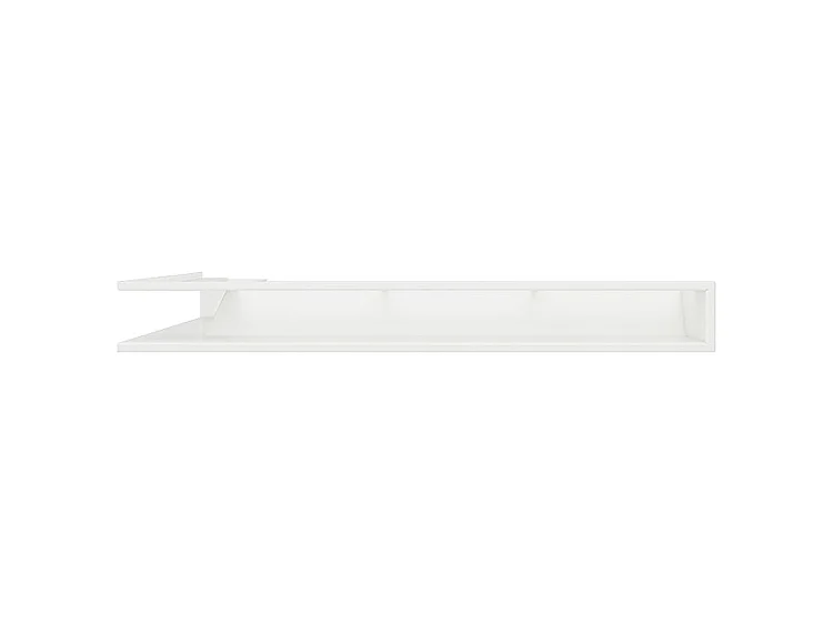 Grille d'aération d'angle pour cheminée 95x800x450 - Loft Angle droit blanc