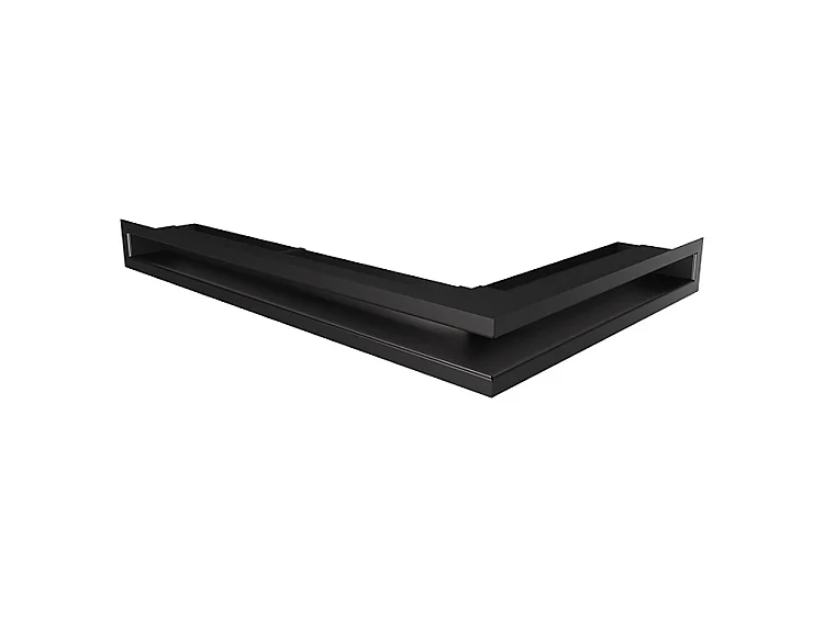 Grille d'aération d'angle pour cheminée 60x600x400 - Loft Angle gauche noir