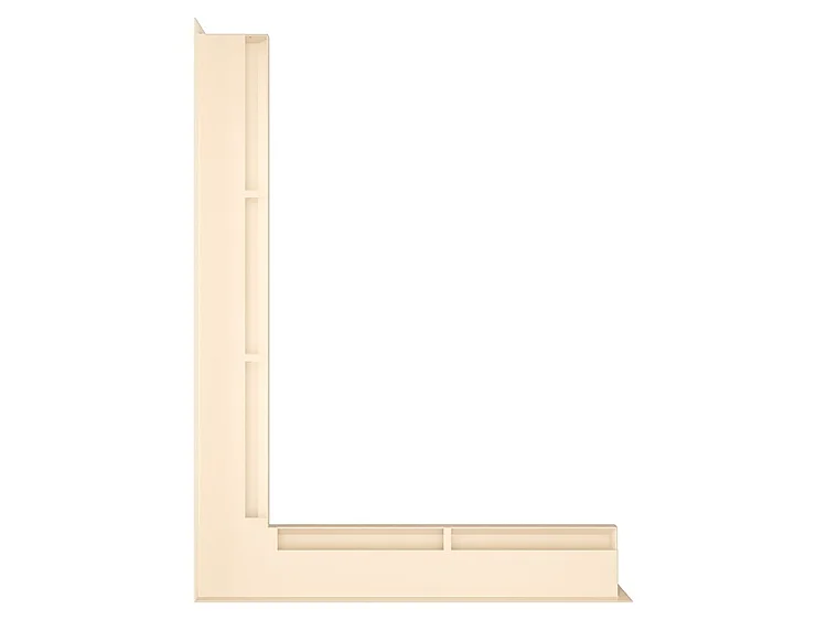 Grille d'aération d'angle pour cheminée 60x800x600 - Loft Angle gauche crème