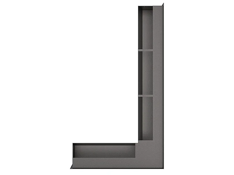 Grille d'aération d'angle pour cheminée 95x800x450 - Loft Angle droit graphite
