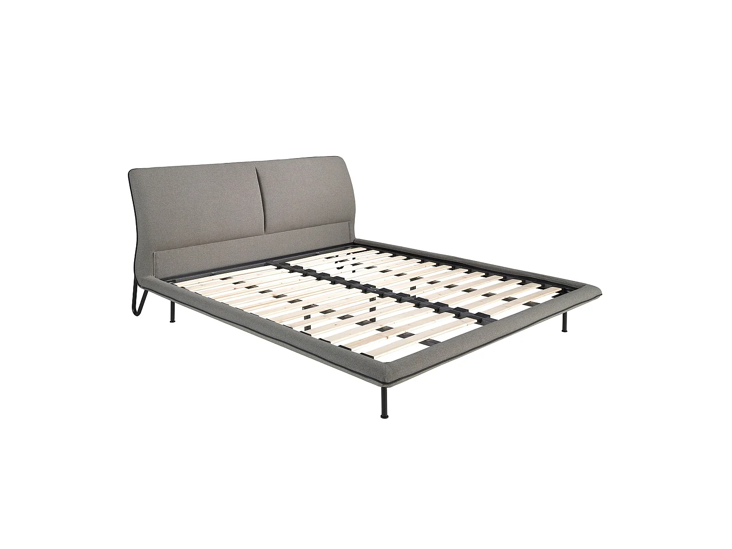 Dark grey fabric bed 7221 ANGEL CERDA