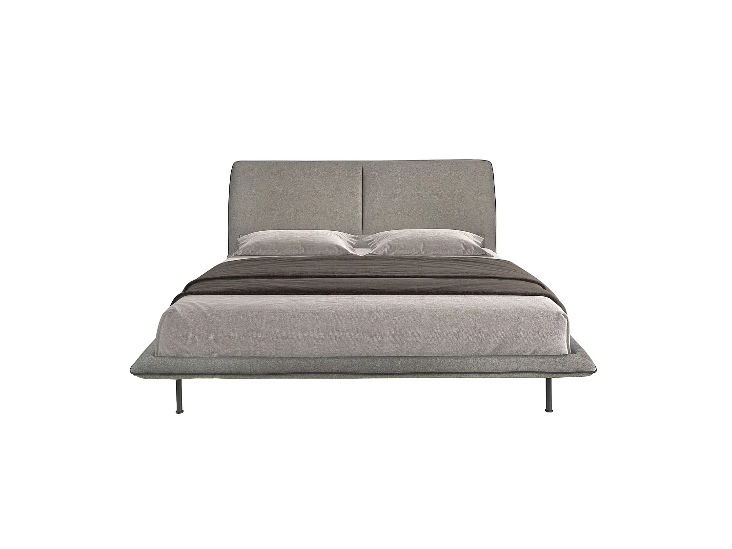 Dark grey fabric bed 7221 ANGEL CERDA
