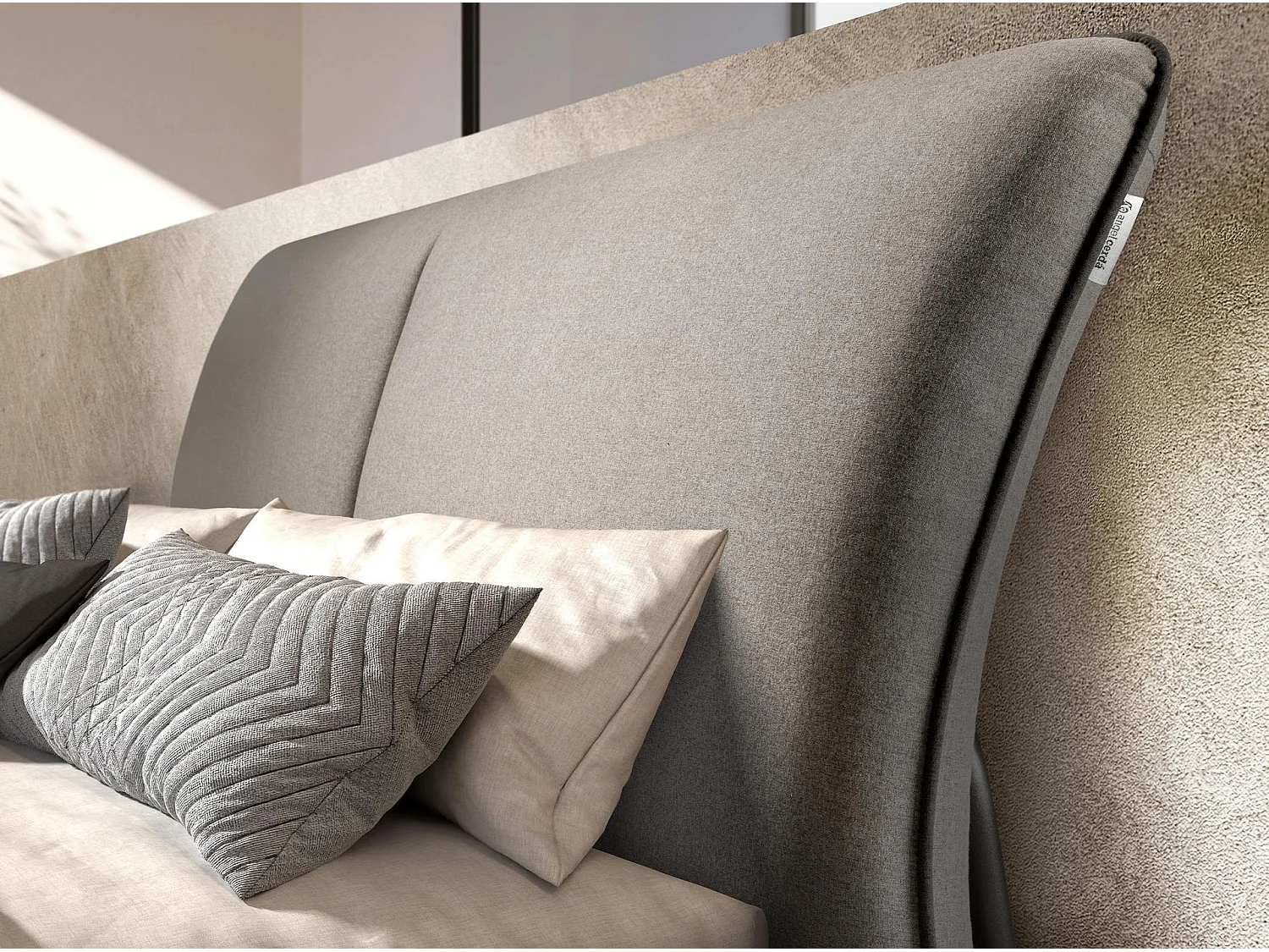 Dark grey fabric bed 7221 ANGEL CERDA