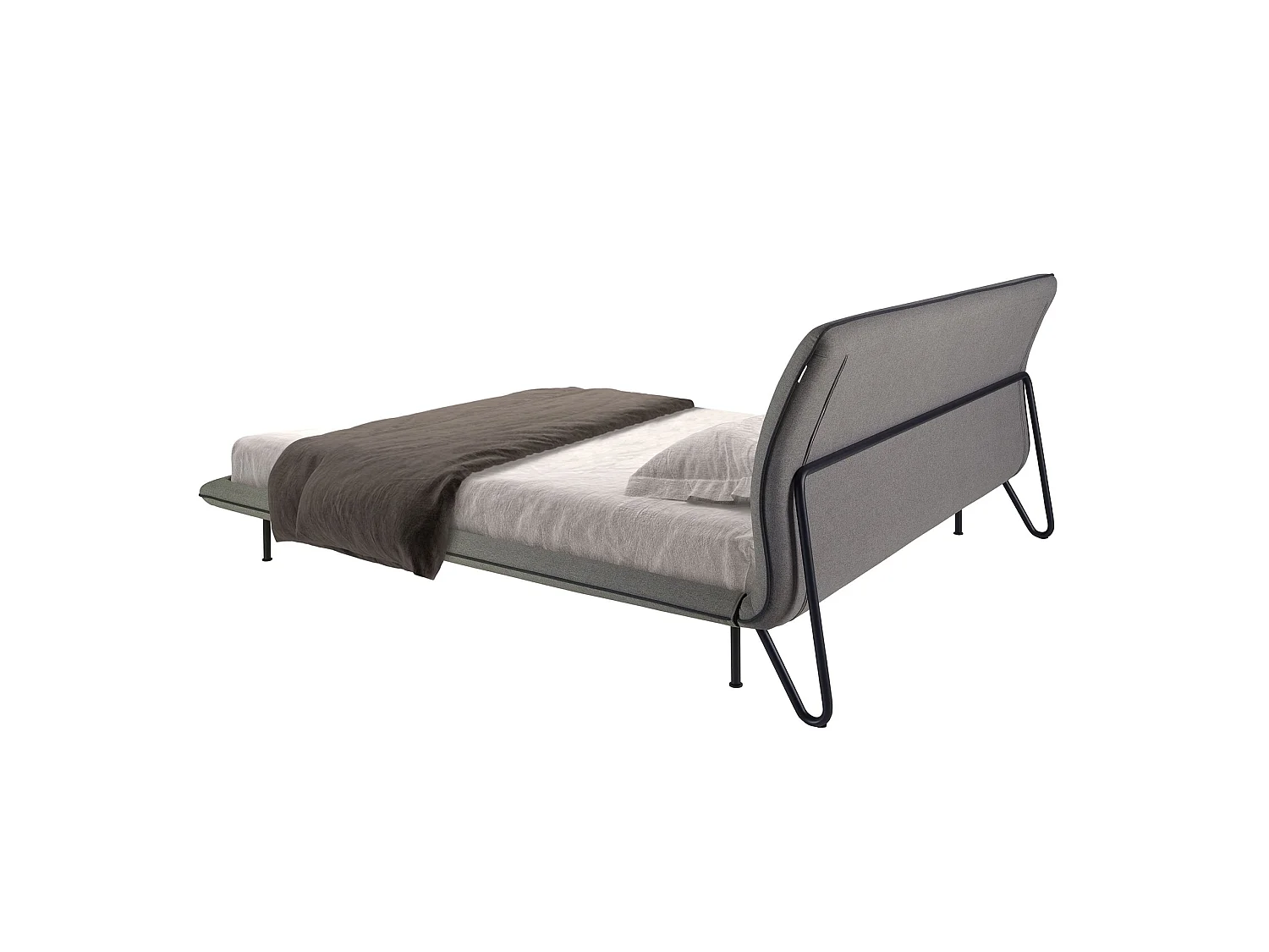 Dark grey fabric bed 7221 ANGEL CERDA
