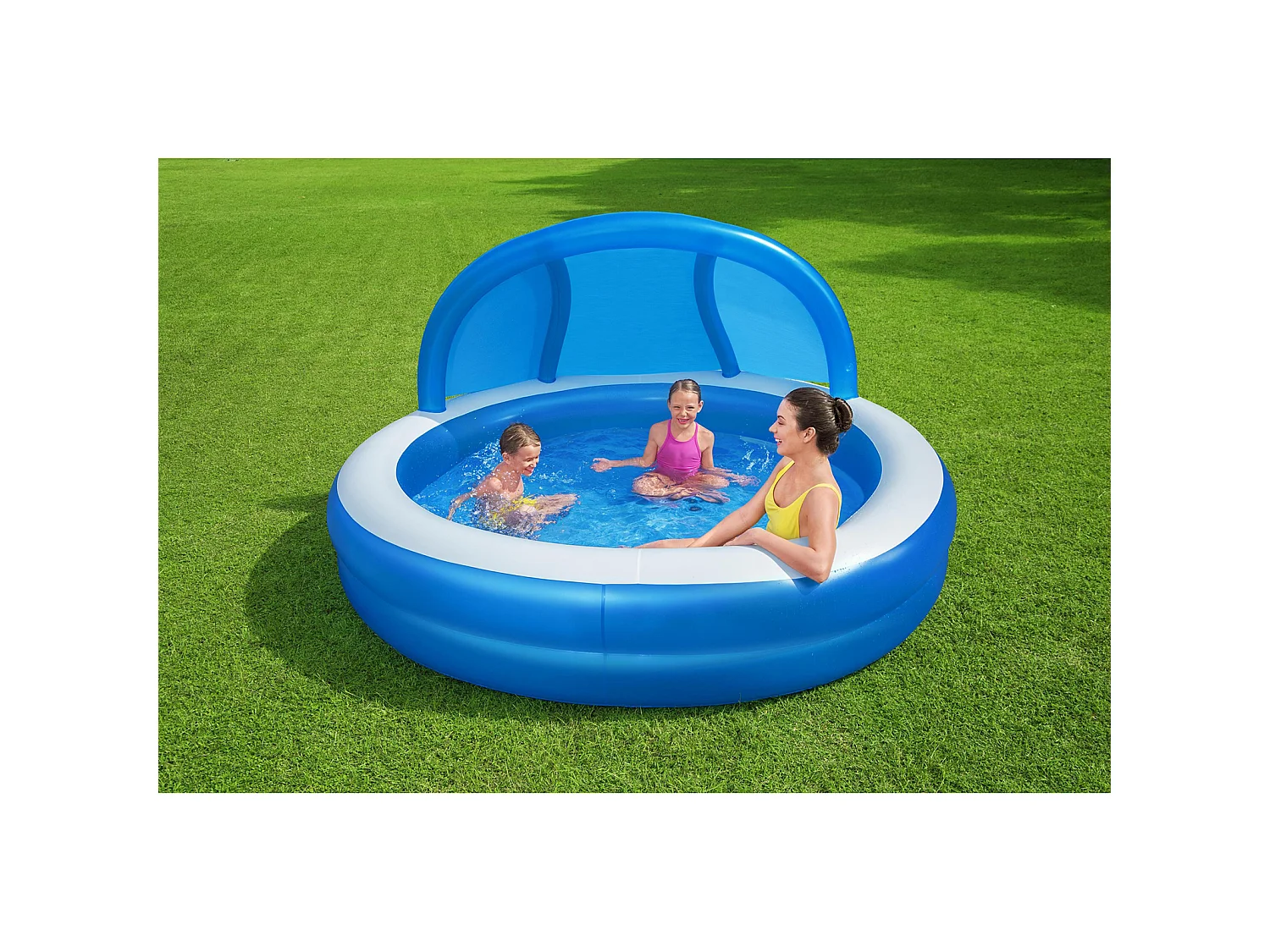 Piscine Gonflable pour Enfants Bestway avec Parasol 241x241x140 cm