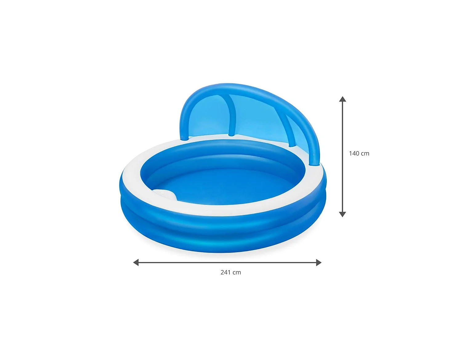 Piscine Gonflable pour Enfants Bestway avec Parasol 241x241x140 cm