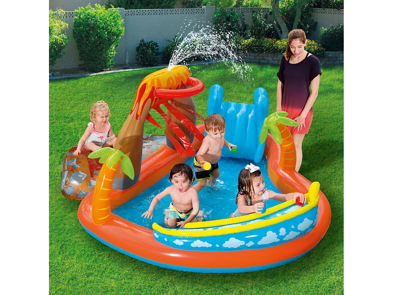 Piscine Gonflable pour Enfants Bestway Lave Lagon 265x265x104 cm