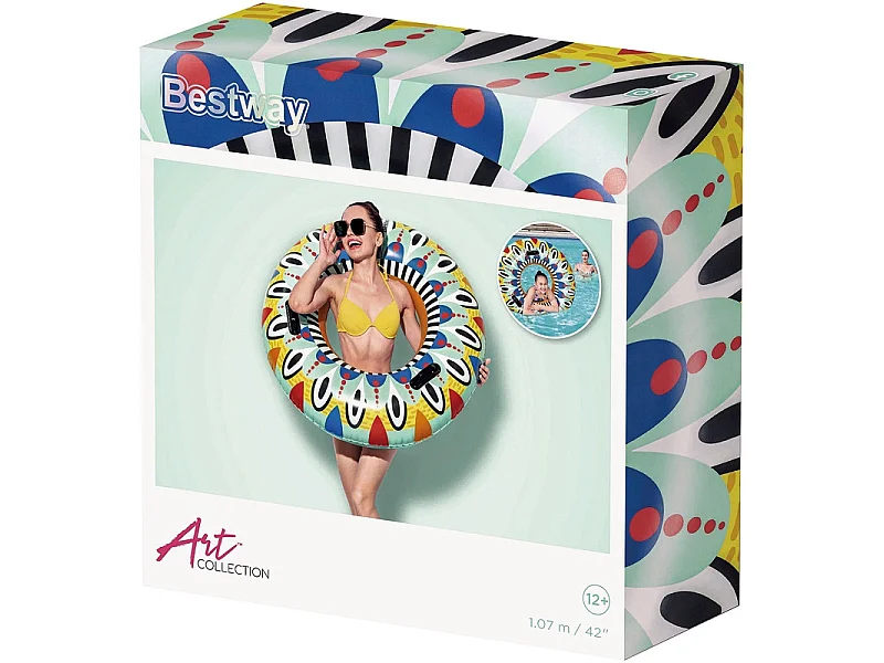 Bestway BEY36294 Flirty Fiesta Bouée Ronde 107cm avec Poignées