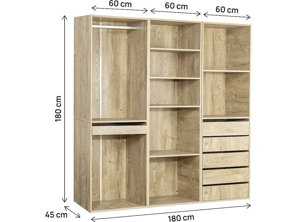 Modulares Ankleideset "Opera" - 3 Elemente - Beige