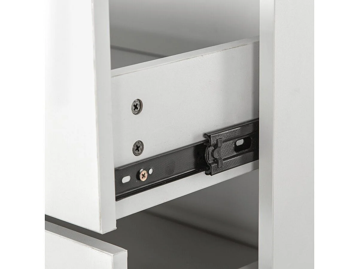 Modulärt "Opéra" Dressing Kit - Vit - 3 Element - Garderob, 9 Lådor, 7 Hyllor - Robust Struktur
