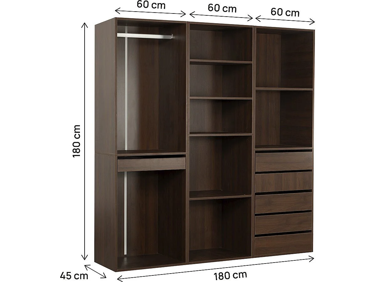 Modulärt "Opera" Dressing Kit - 3 Element - Brun
