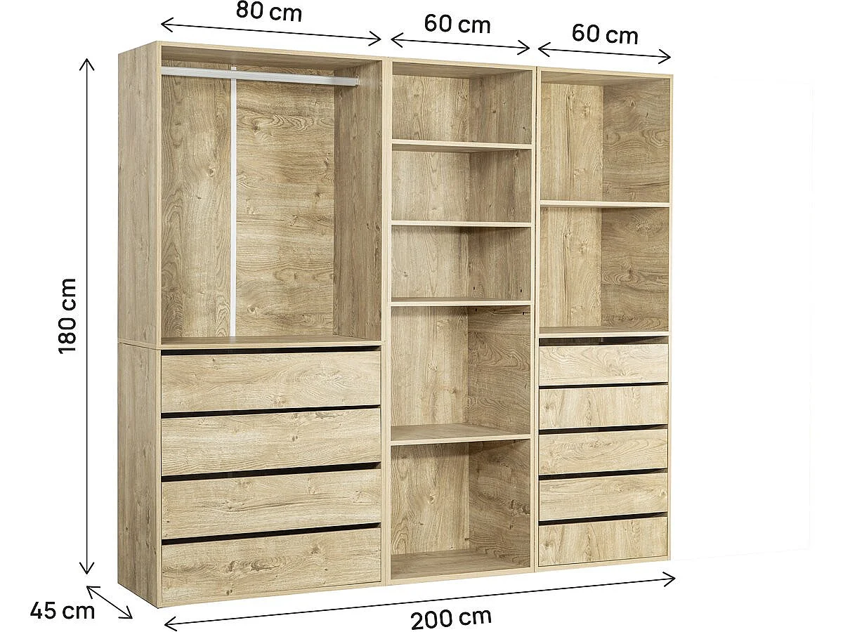 Modulares Ankleideset "Opera" - 3 Elemente - Beige