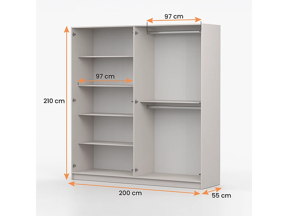 Armoire Rosa III 4D, cachemire