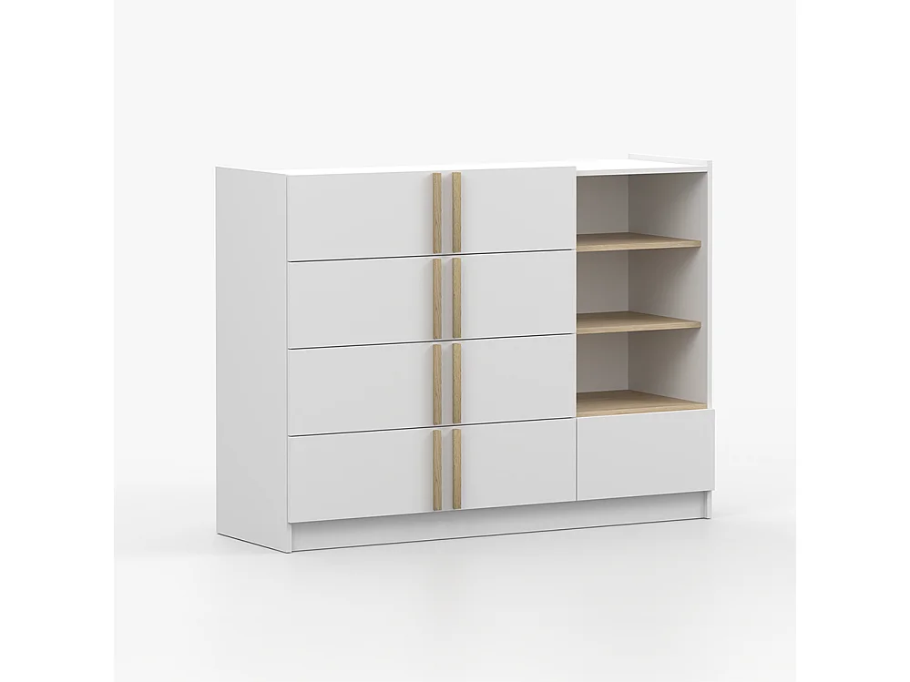 Kommode SEVILLA 5S 135 cm, Weiß