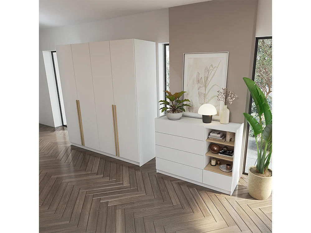 Kommode SEVILLA 5S 135 cm, Weiß