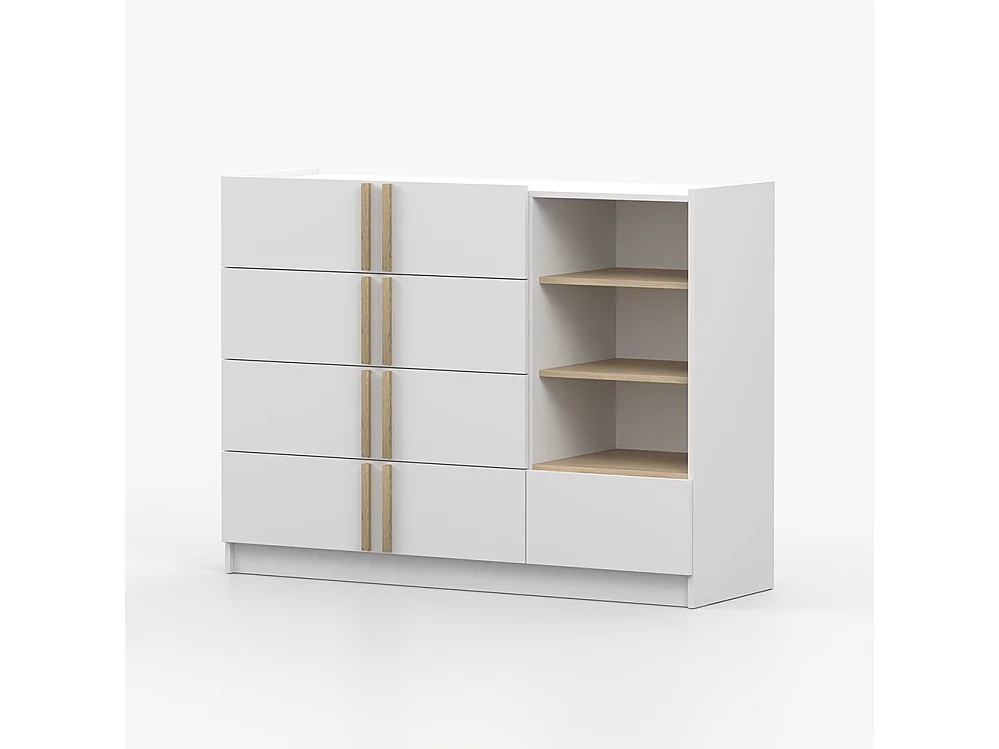 Kommode SEVILLA 5S 135 cm, Weiß
