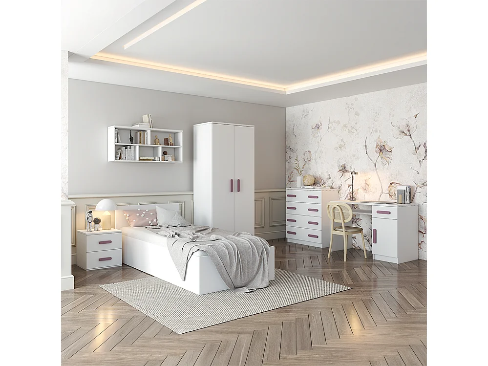 JONAS I 22 Table de chevet blanche