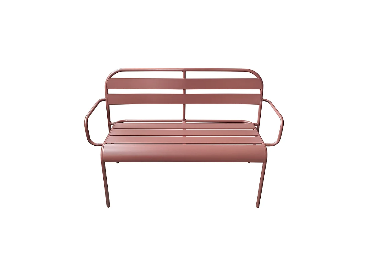 Banc de jardin en aluminium 118cm Framboise SOHA