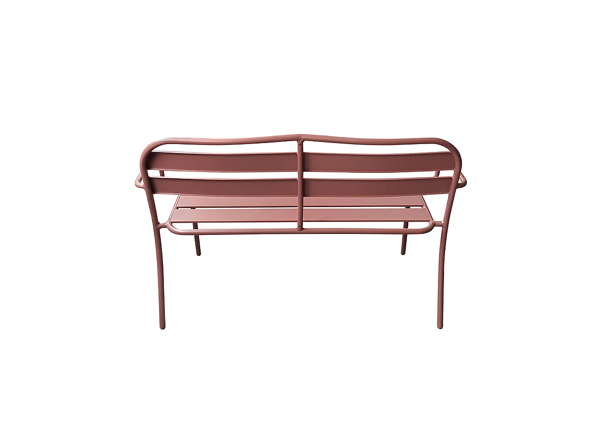 Banc de jardin en aluminium 118cm Framboise SOHA