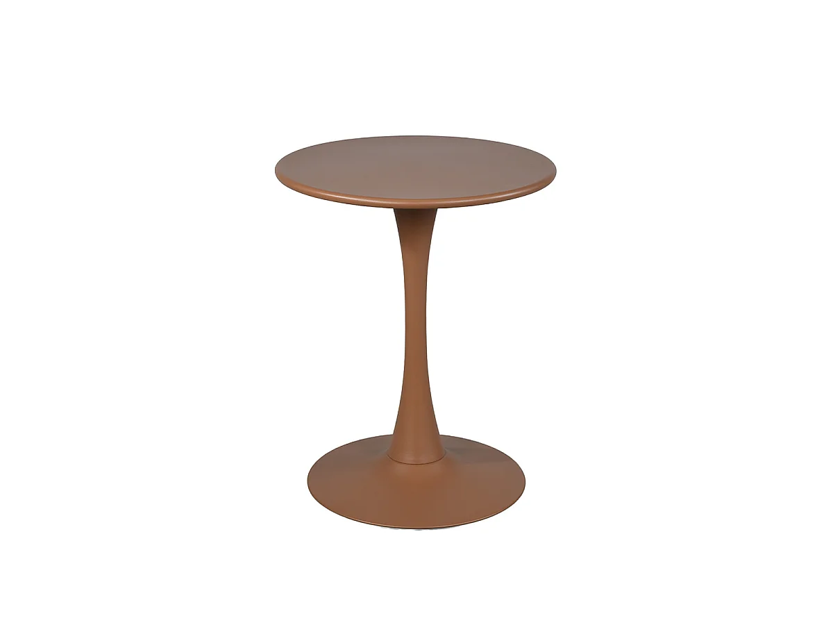 Table ronde de jardin en acier Terracotta PALOMA