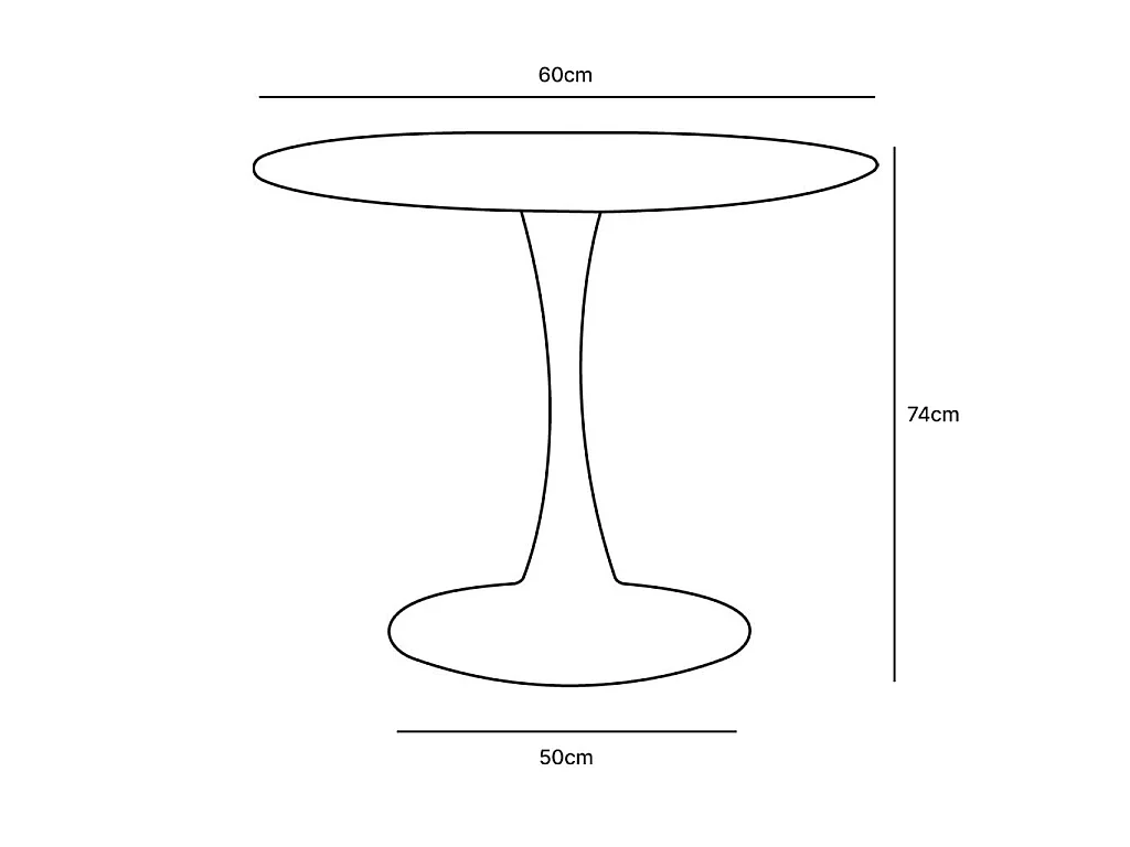 Table ronde de jardin en acier Terracotta PALOMA
