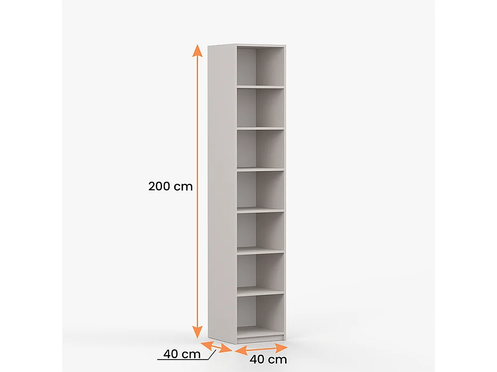 Boekenkast MEZZO 40 cm, kasjmier