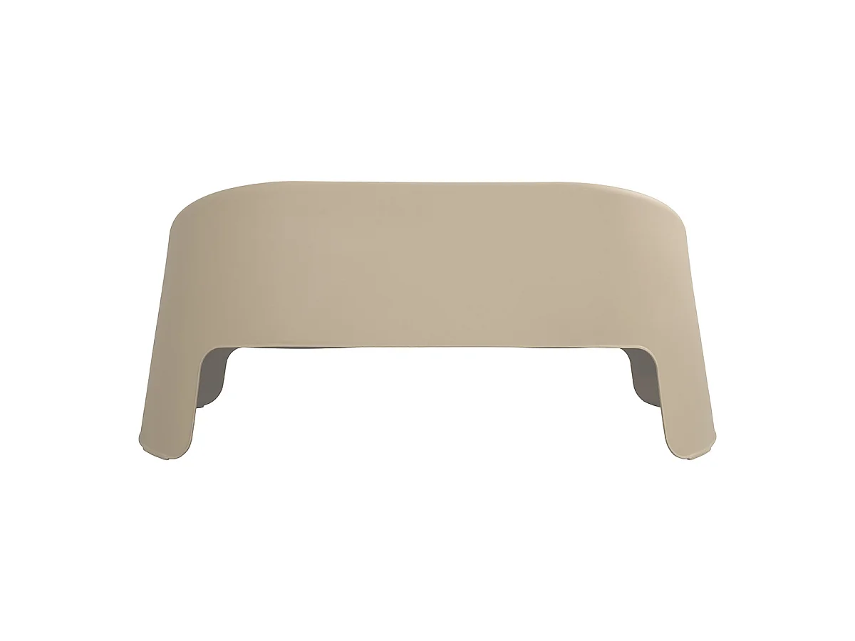 Table basse de jardin en résine beige BARBARA