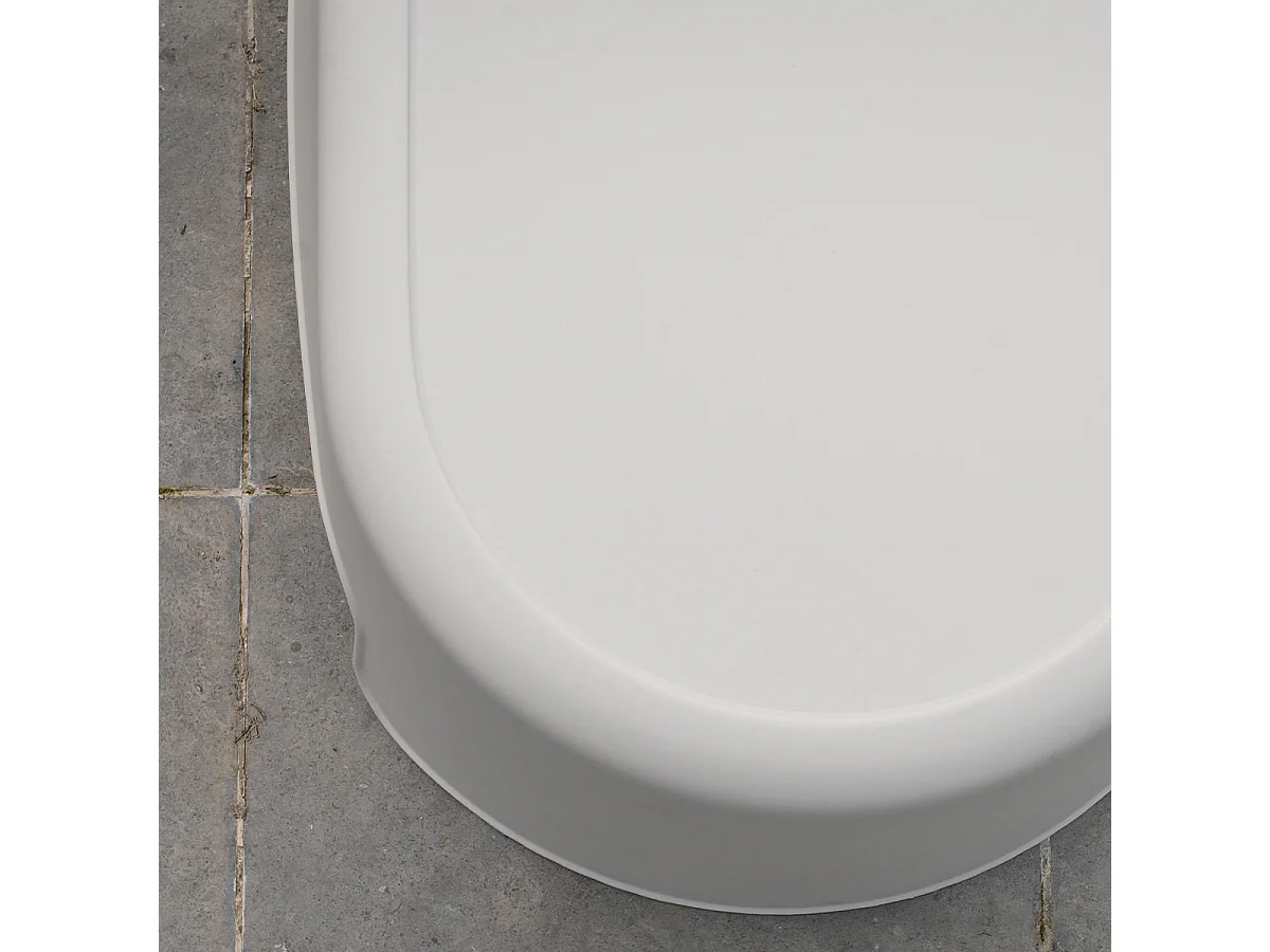 Table basse de jardin en résine beige BARBARA