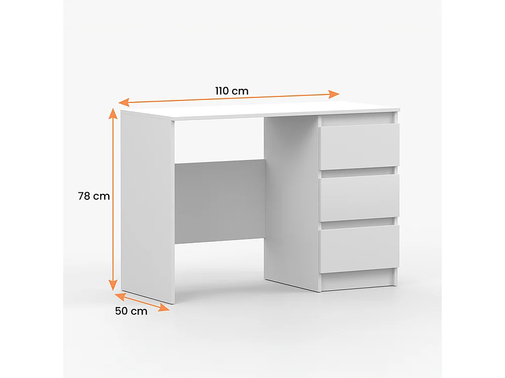 Schreibtisch SOLO 110 cm Weiß