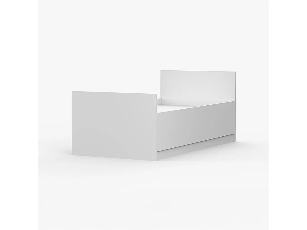 Lit 90×200 OLAF I, Blanc, Anthracite