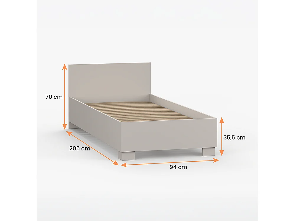 Bett 90×200 – Smyk 36 Kaschmir