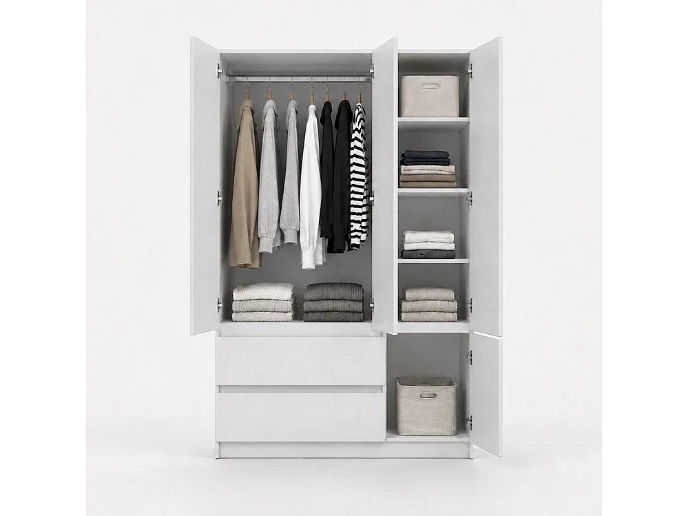 Armoire Solo 4D2S blanc