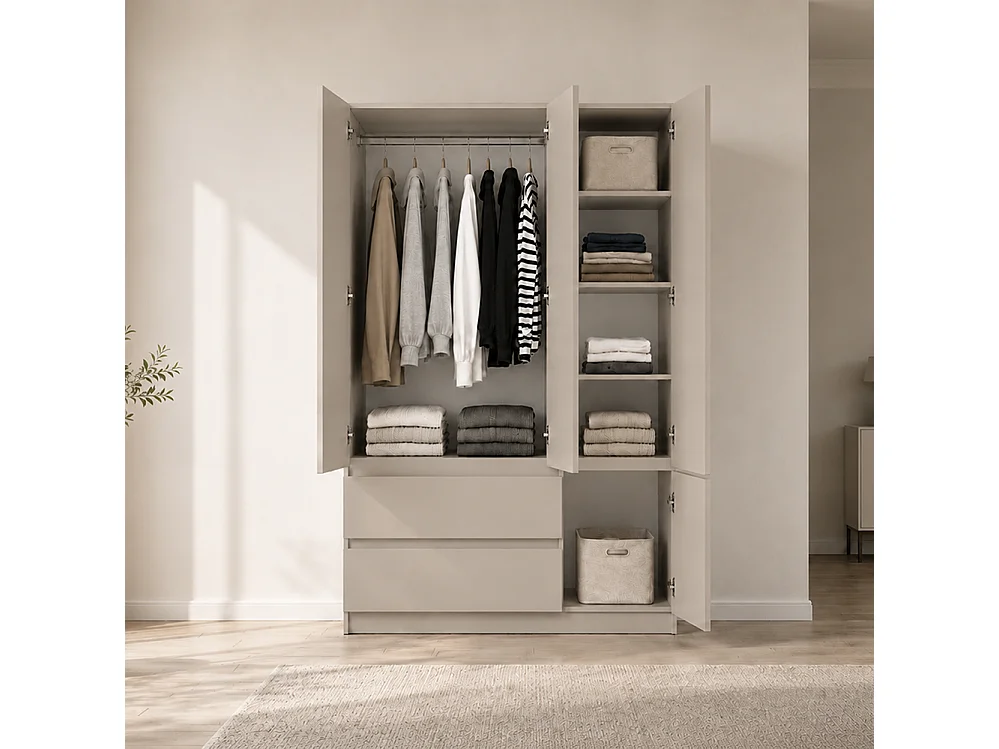 Armoire Solo 4D2S Cachemire