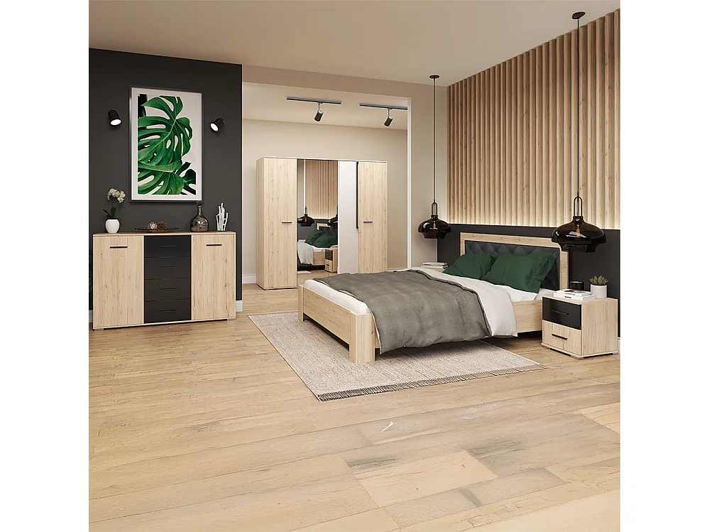 Armoire Bari 200 cm couleur sable de San Remo