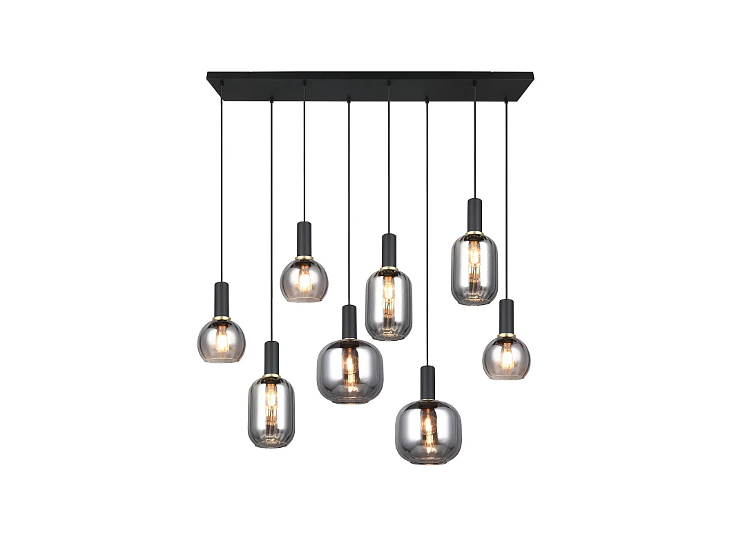 Suspension huit lampes 120 cm Diva