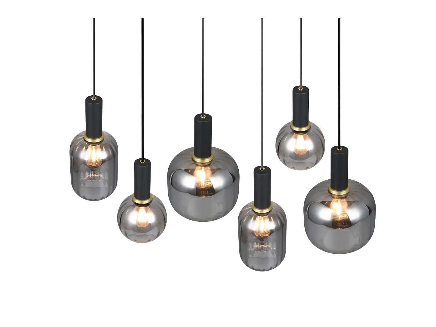 Suspension six lampes 92 cm Diva