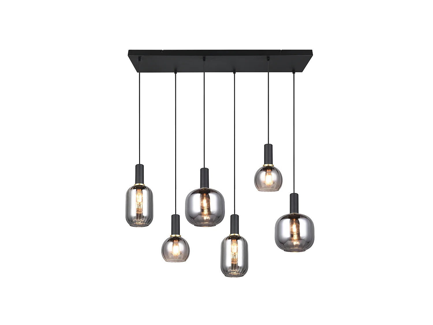 Suspension six lampes 92 cm Diva
