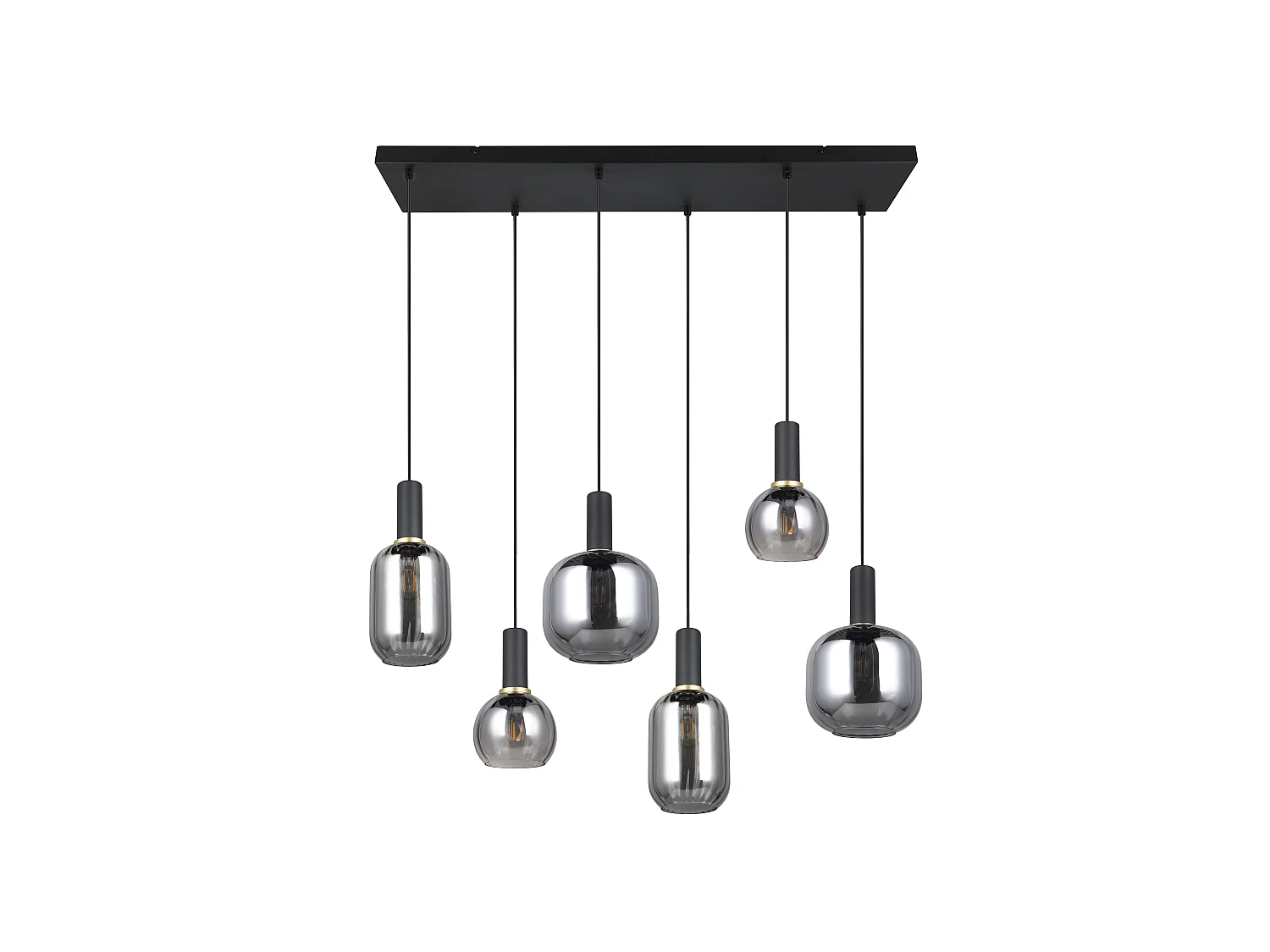 Suspension six lampes 92 cm Diva