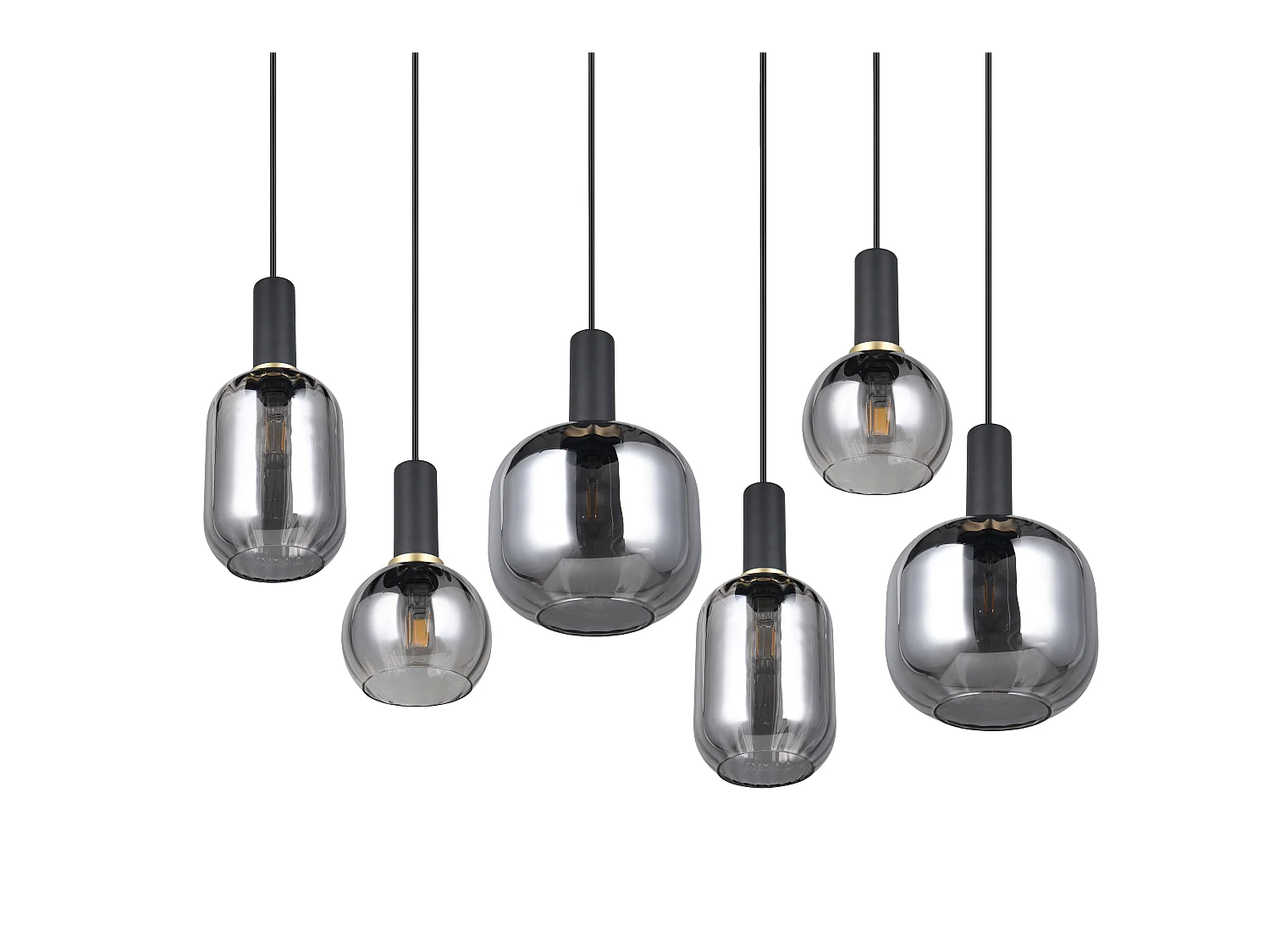 Suspension six lampes 92 cm Diva