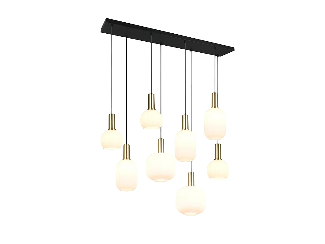 Suspension huit lampes 120 cm Diva