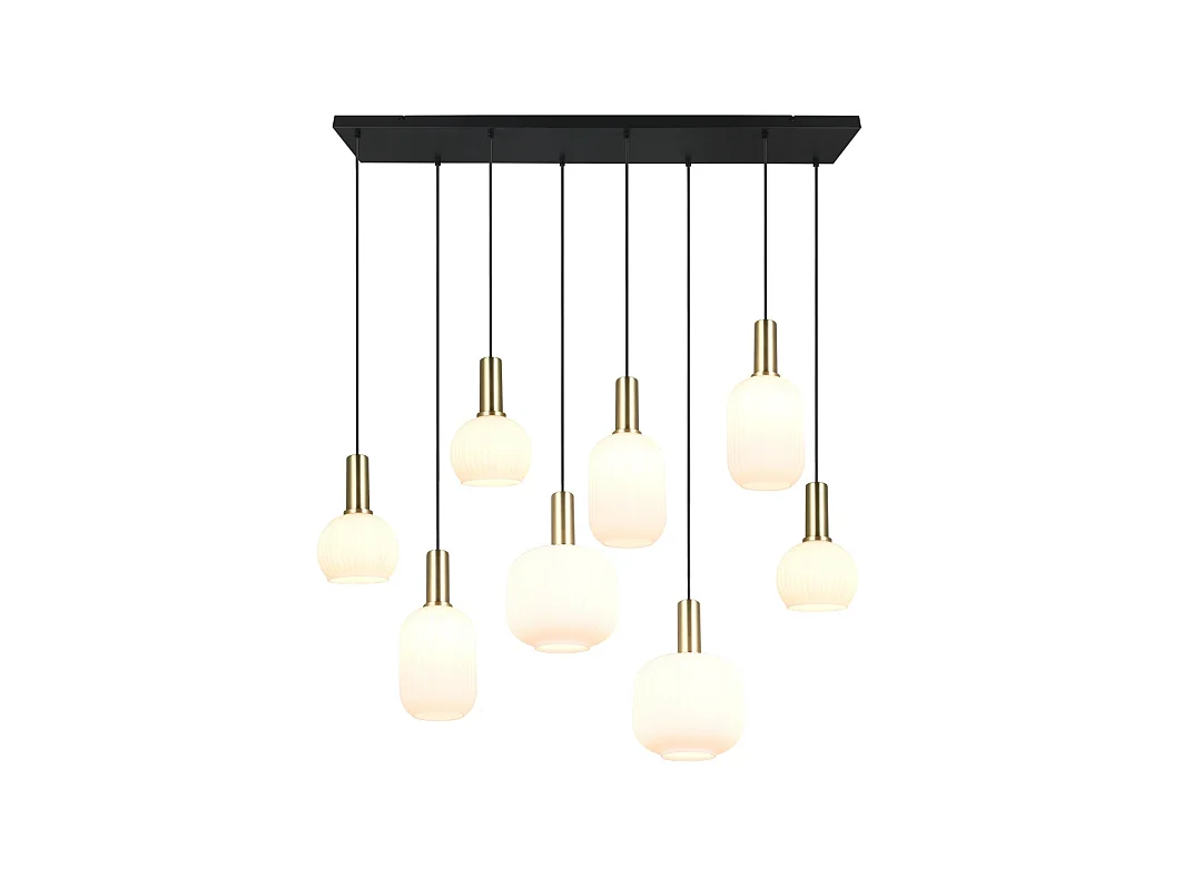 Suspension huit lampes 120 cm Diva