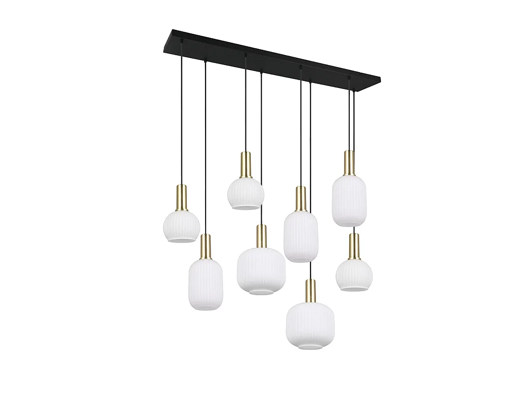Suspension huit lampes 120 cm Diva