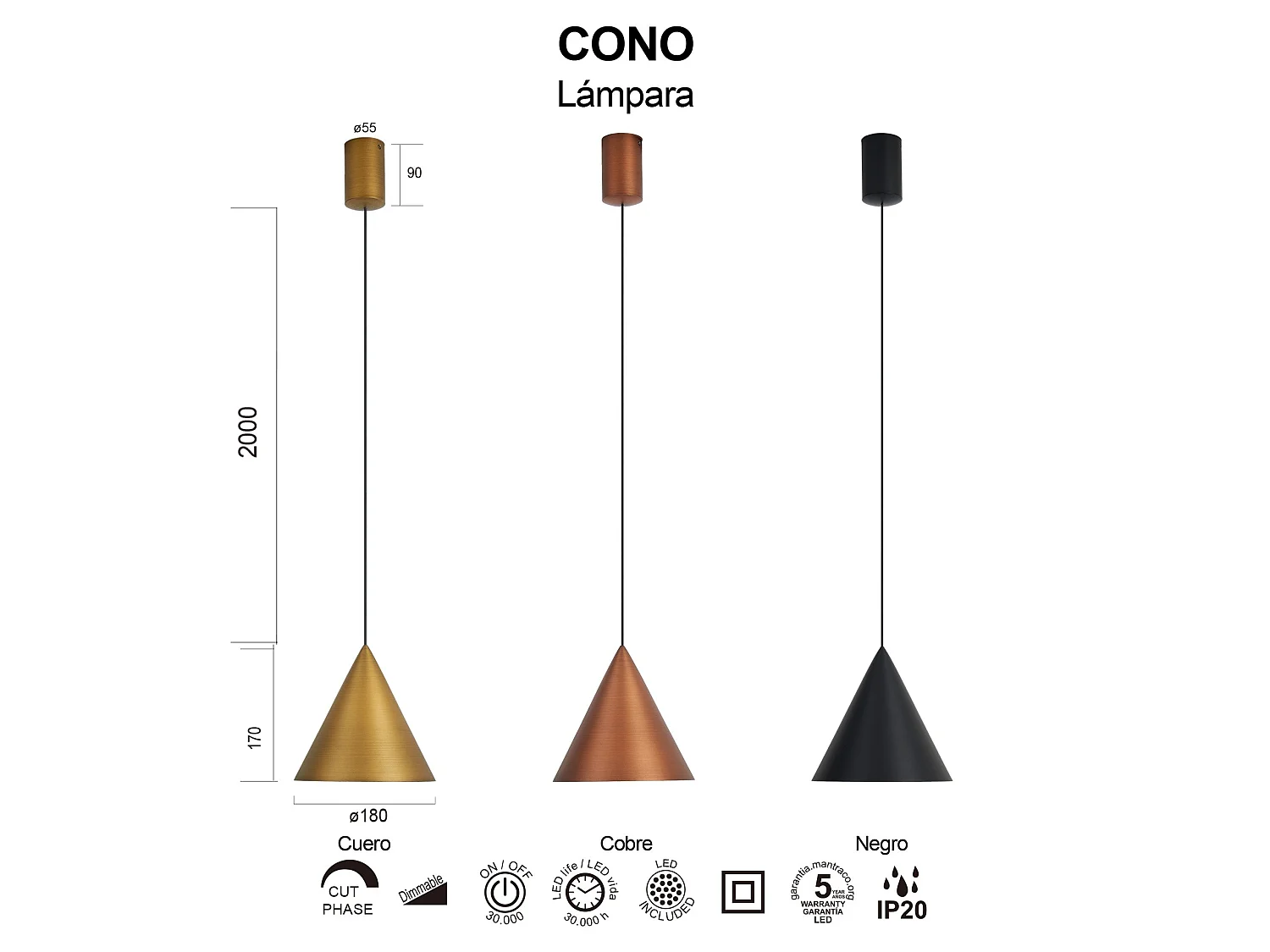 Suspension CONO 18cm