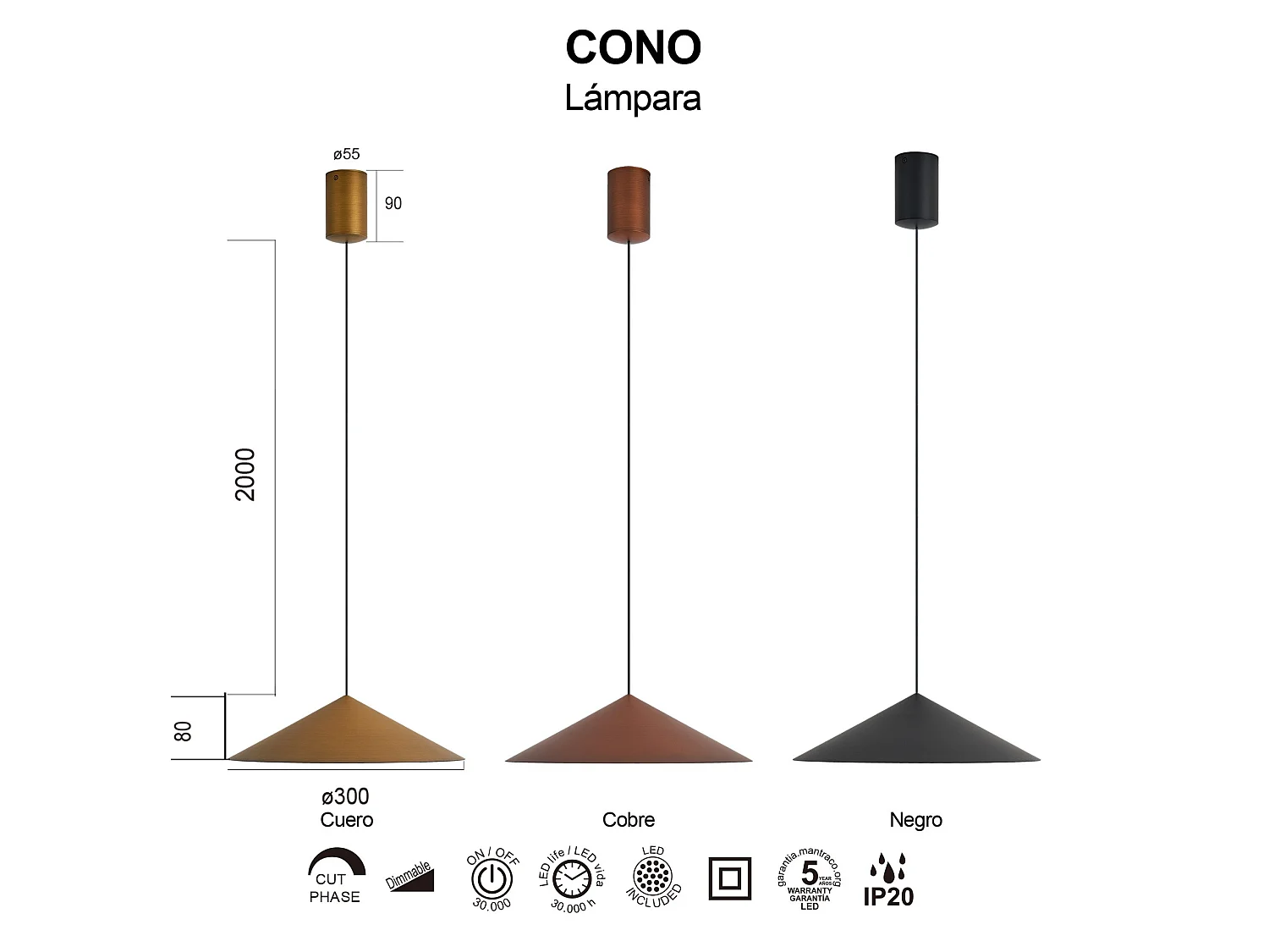 Suspension CONO 30 cm